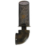 GloboStar® RAZA 01105 Vintage Industrial Φωτιστικό Τοίχου Απλίκα Μονόφωτο Καφέ Σκουριά Μεταλλικό Πλέγμα Φ10 x Μ13 x Π10 x Υ39cm - Image 7