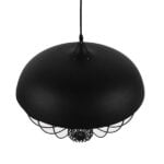 GloboStar® SOBRINO 01108 Vintage Κρεμαστό Φωτιστικό Πλέγμα Μονόφωτο 1 x E27 IP20 Μαύρο Μέταλλο - Μ46 x Π46 x Υ50cm - Image 7