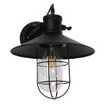 GloboStar® CELL 01118 Vintage Industrial Φωτιστικό Τοίχου Απλίκα Μονόφωτο Μαύρο Μεταλλικό Πλέγμα με Καμπάνα Φ27 x Μ33 x Π27 x Υ33cm - Image 6
