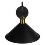 GloboStar® ANBET 01121 Vintage Φωτιστικό Τοίχου Απλίκα Μονόφωτο Μαύρο Μεταλλικό με Καπέλο Φ26 x Μ41 x Π26 x Υ27cm - Image 5