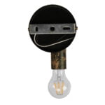 GloboStar® SADON 01126 Vintage Φωτιστικό Τοίχου Απλίκα Μονόφωτο Μπρούτζινο Σκουριά Μεταλλικό με Μπεζ Σχοινί Μ22 x Π10 x Υ15cm - Image 4