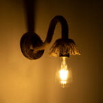 GloboStar® FLEDI 01134 Vintage Φωτιστικό Τοίχου Απλίκα Μονόφωτο Μπρούτζινο Σκουριά Μεταλλικό με Μπεζ Σχοινί Μ10 x Π25 x Υ15cm - Image 3