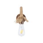 GloboStar® FLEDI 01134 Vintage Φωτιστικό Τοίχου Απλίκα Μονόφωτο Μπρούτζινο Σκουριά Μεταλλικό με Μπεζ Σχοινί Μ10 x Π25 x Υ15cm - Image 5