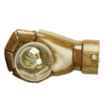 GloboStar® FIST 01138 Μοντέρνο Φωτιστικό Τοίχου Απλίκα Μονόφωτο Καφέ Γύψινο Μ15 x Π10 x Υ10cm - Image 4