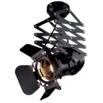 GloboStar® BROADWAY 01140 Vintage Industrial Φωτιστικό Οροφής Μονόφωτο Μαύρο Μεταλλικό Μ23 x Π23 x Υ36-95cm - Image 4