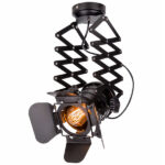 GloboStar® BROADWAY 01140 Vintage Industrial Φωτιστικό Οροφής Μονόφωτο Μαύρο Μεταλλικό Μ23 x Π23 x Υ36-95cm - Image 5