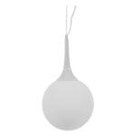 GloboStar® SPHERE 01143 Μοντέρνο Κρεμαστό Φωτιστικό Οροφής Μονόφωτο 1 x E27 Λευκό Γυάλινο Φ25 x Y46.5cm - Image 4