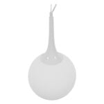 GloboStar® SPHERE 01143 Μοντέρνο Κρεμαστό Φωτιστικό Οροφής Μονόφωτο 1 x E27 Λευκό Γυάλινο Φ25 x Y46.5cm - Image 5