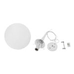 GloboStar® SPHERE 01143 Μοντέρνο Κρεμαστό Φωτιστικό Οροφής Μονόφωτο 1 x E27 Λευκό Γυάλινο Φ25 x Y46.5cm - Image 7