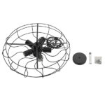 GloboStar® HELIX 01164 Vintage Industrial Κρεμαστό Φωτιστικό Οροφής Πολύφωτο Μαύρο Μεταλλικό Πλέγμα Φ46 x Y13cm - Image 9
