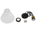 GloboStar® CONE 01169 Vintage Κρεμαστό Φωτιστικό Οροφής Μονόφωτο 1 x E27 Γυάλινο Καμπάνα Φ18 x Y20cm - Image 9