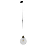 GloboStar® COLLINS 01170 Vintage Κρεμαστό Φωτιστικό Οροφής Μονόφωτο 1 x E27 Γυάλινο Καμπάνα Φ18 x Y25cm - Image 2