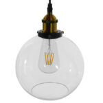 GloboStar® COLLINS 01170 Vintage Κρεμαστό Φωτιστικό Οροφής Μονόφωτο 1 x E27 Γυάλινο Καμπάνα Φ18 x Y25cm - Image 4