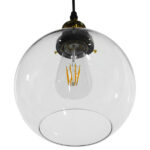 GloboStar® COLLINS 01170 Vintage Κρεμαστό Φωτιστικό Οροφής Μονόφωτο 1 x E27 Γυάλινο Καμπάνα Φ18 x Y25cm - Image 6