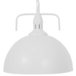 GloboStar® LARKIN 01174 Vintage Κρεμαστό Φωτιστικό Οροφής Μονόφωτο 1 x E27 Λευκό Μεταλλικό Καμπάνα Φ31 x Y30cm - Image 3