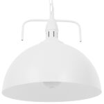 GloboStar® LARKIN 01174 Vintage Κρεμαστό Φωτιστικό Οροφής Μονόφωτο 1 x E27 Λευκό Μεταλλικό Καμπάνα Φ31 x Y30cm - Image 4