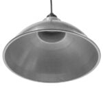GloboStar® LOUVE 01178 Vintage Industrial Κρεμαστό Φωτιστικό Οροφής Μονόφωτο Ασημί Μεταλλικό Καμπάνα Φ39 x Y32cm - Image 3