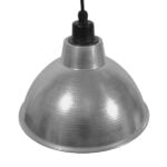 GloboStar® LOUVE 01178 Vintage Industrial Κρεμαστό Φωτιστικό Οροφής Μονόφωτο Ασημί Μεταλλικό Καμπάνα Φ39 x Y32cm - Image 6