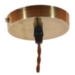 GloboStar® FLOWER IRON RUST 01180 Vintage Industrial Κρεμαστό Φωτιστικό Οροφής Μονόφωτο Καφέ Σκουριά Μεταλλικό Πλέγμα Φ10 x Y20cm - Image 7