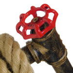 GloboStar® TROUVER 01183 Vintage Industrial Φωτιστικό Τοίχου Απλίκα Μονόφωτο Μπρούτζινο Σκουριά Μεταλλικό με Μπεζ Σχοινί Μ14.5 x Π3.3 x Υ16cm - Image 8