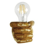 GloboStar® FIST 01138 Μοντέρνο Φωτιστικό Τοίχου Απλίκα Μονόφωτο Καφέ Γύψινο Μ15 x Π10 x Υ10cm - Image 5