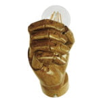 GloboStar® FIST 01138 Μοντέρνο Φωτιστικό Τοίχου Απλίκα Μονόφωτο Καφέ Γύψινο Μ15 x Π10 x Υ10cm - Image 6