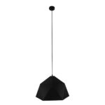 GloboStar® HEXAGON 01195 Μοντέρνο Κρεμαστό Φωτιστικό Οροφής Μονόφωτο Μαύρο - Χρυσό Μεταλλικό Καμπάνα Φ46 x Y25cm - Image 2