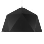 GloboStar® HEXAGON 01195 Μοντέρνο Κρεμαστό Φωτιστικό Οροφής Μονόφωτο Μαύρο - Χρυσό Μεταλλικό Καμπάνα Φ46 x Y25cm - Image 3