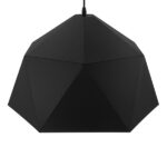 GloboStar® HEXAGON 01195 Μοντέρνο Κρεμαστό Φωτιστικό Οροφής Μονόφωτο Μαύρο - Χρυσό Μεταλλικό Καμπάνα Φ46 x Y25cm - Image 4