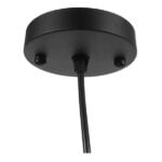 GloboStar® REA 01196 Μοντέρνο Κρεμαστό Φωτιστικό Οροφής Μονόφωτο Μαύρο Μεταλλικό Πλέγμα με Υφασμάτινο Εσωτερικό Καπέλο Φ20 x Y44cm - Image 7