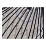 GloboStar® REA 01196 Μοντέρνο Κρεμαστό Φωτιστικό Οροφής Μονόφωτο Μαύρο Μεταλλικό Πλέγμα με Υφασμάτινο Εσωτερικό Καπέλο Φ20 x Y44cm - Image 8