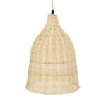 GloboStar® BAHAMAS 01202 Vintage Κρεμαστό Φωτιστικό Οροφής Μονόφωτο 1 x E27 Μπεζ Ξύλινο Ψάθινο Μπαμπού Φ30 x Υ47cm - Image 7