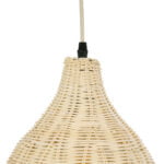 GloboStar® BAHAMAS 01202 Vintage Κρεμαστό Φωτιστικό Οροφής Μονόφωτο 1 x E27 Μπεζ Ξύλινο Ψάθινο Μπαμπού Φ30 x Υ47cm - Image 9