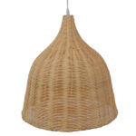GloboStar® BAHAMAS 01203 Vintage Κρεμαστό Φωτιστικό Οροφής Μονόφωτο 1 x E27 Μπεζ Ξύλινο Ψάθινο Μπαμπού Φ45 x Υ47cm - Image 4