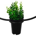 GloboStar® FLOWERPOT 10001210 Μοντέρνο Κρεμαστό Φωτιστικό Ανάρτηση Μονόφωτο 1 x E27 IP20 Μαύρο Μέταλλο με Πράσινο Πλαστικό - Μ27 x Π27 x Υ40cm - Image 7