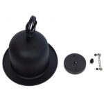 GloboStar® CHARLO 01214 Vintage Κρεμαστό Φωτιστικό Οροφής Μονόφωτο 1 x E27 Μαύρο Μεταλλικό Καμπάνα Φ26 x Y17cm - Image 11