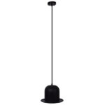 GloboStar® CHARLO 01214 Vintage Κρεμαστό Φωτιστικό Οροφής Μονόφωτο 1 x E27 Μαύρο Μεταλλικό Καμπάνα Φ26 x Y17cm - Image 2