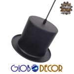GloboStar® SHERLOCK 01215 Vintage Κρεμαστό Φωτιστικό Οροφής Μονόφωτο 1 x E27 Μαύρο Μεταλλικό Καμπάνα Φ26 x Y18cm - Image 3