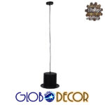 GloboStar® SHERLOCK 01215 Vintage Κρεμαστό Φωτιστικό Οροφής Μονόφωτο 1 x E27 Μαύρο Μεταλλικό Καμπάνα Φ26 x Y18cm - Image 2