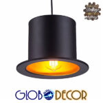 GloboStar® SHERLOCK 01215 Vintage Κρεμαστό Φωτιστικό Οροφής Μονόφωτο 1 x E27 Μαύρο Μεταλλικό Καμπάνα Φ26 x Y18cm - Image 10