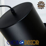 GloboStar® SHERLOCK 01215 Vintage Κρεμαστό Φωτιστικό Οροφής Μονόφωτο 1 x E27 Μαύρο Μεταλλικό Καμπάνα Φ26 x Y18cm - Image 5