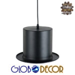GloboStar® SHERLOCK 01215 Vintage Κρεμαστό Φωτιστικό Οροφής Μονόφωτο 1 x E27 Μαύρο Μεταλλικό Καμπάνα Φ26 x Y18cm - Image 6