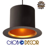 GloboStar® SHERLOCK 01215 Vintage Κρεμαστό Φωτιστικό Οροφής Μονόφωτο 1 x E27 Μαύρο Μεταλλικό Καμπάνα Φ26 x Y18cm - Image 7