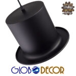 GloboStar® SHERLOCK 01215 Vintage Κρεμαστό Φωτιστικό Οροφής Μονόφωτο 1 x E27 Μαύρο Μεταλλικό Καμπάνα Φ26 x Y18cm - Image 11