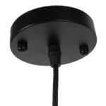 GloboStar® INGLEY 01226 Μοντέρνο Κρεμαστό Φωτιστικό Οροφής Μονόφωτο Μαύρο Μεταλλικό Πλέγμα με Λευκό Γυαλί Φ26 x Y21cm - Image 8