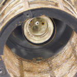 GloboStar® PHAROS 01228 Vintage Industrial Φωτιστικό Τοίχου Απλίκα Μονόφωτο Mπρούτζινο Μεταλλικό Πλέγμα Φ17 x Μ19 x Π17 x Υ29cm - Image 5