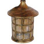 GloboStar® PHAROS 01228 Vintage Industrial Φωτιστικό Τοίχου Απλίκα Μονόφωτο Mπρούτζινο Μεταλλικό Πλέγμα Φ17 x Μ19 x Π17 x Υ29cm - Image 7