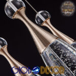 GloboStar® JADORE 01232 Μοντέρνο Κρεμαστό Φωτιστικό Οροφής Μονόφωτο με Ενσωματωμένο Φωτισμό LED 3000k Χάλκινο με Φυσητό Γυαλί Φ6 x Y23cm - Image 14