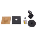 GloboStar® LAOTH 01234 Μοντέρνο Κρεμαστό Φωτιστικό Οροφής Μονόφωτο 1 x E27 Μαύρο Μεταλλικό με Φυσικό Ξύλο Καμπάνα Φ18 x Y11.5cm - Image 7