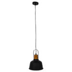 GloboStar® DEVOTA 01235 Vintage Industrial Κρεμαστό Φωτιστικό Οροφής Μονόφωτο Μαύρο Μεταλλικό Καμπάνα Φ22 x Y30cm - Image 2